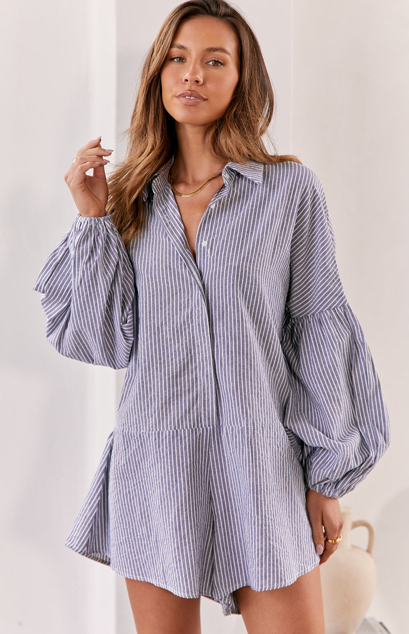 BLAIR PLAYSUIT - PINSTRIPE