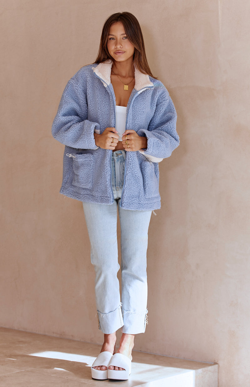 CARMEN TEDDY JACKET - BLUE
