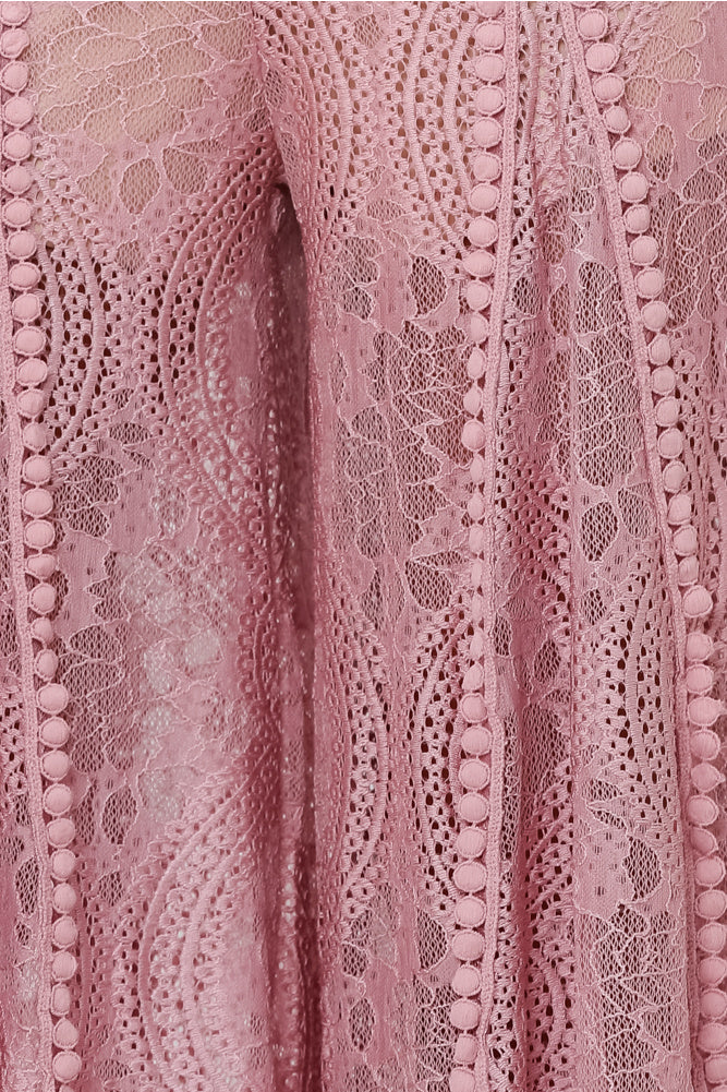 ROZALIA LACE JUMPSUIT - BLUSH