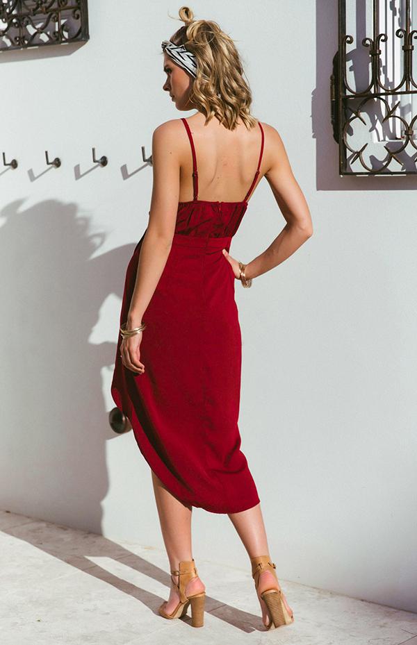 ALEXIA DRESS - WINE