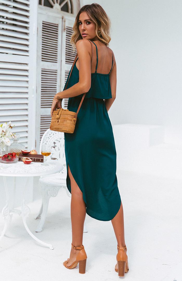 AGNES DRESS - TEAL-EMERALD