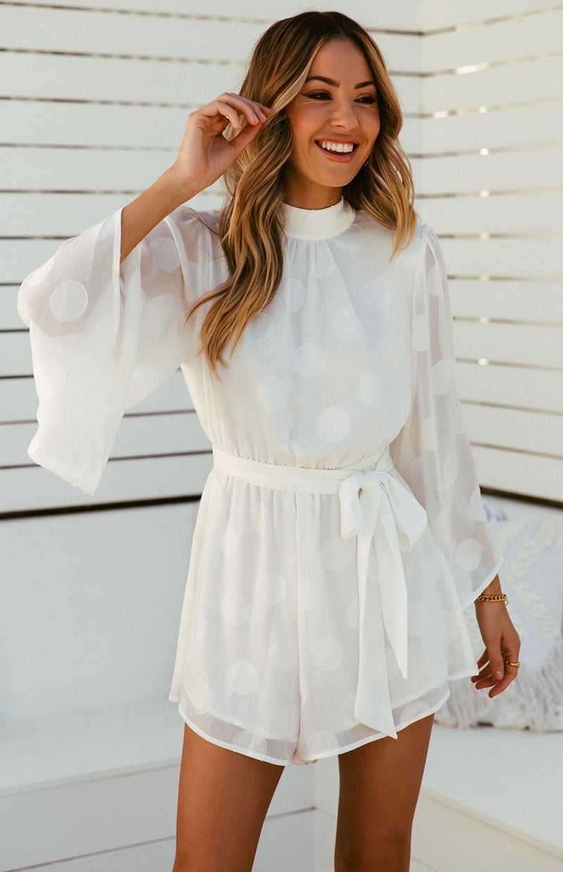ALMA PLAYSUIT - WHITE