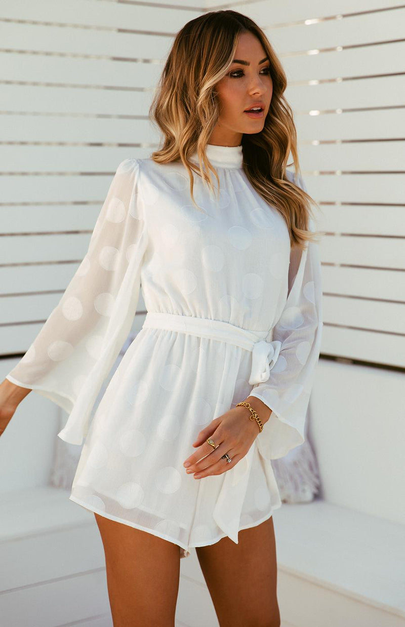 ALMA PLAYSUIT - WHITE