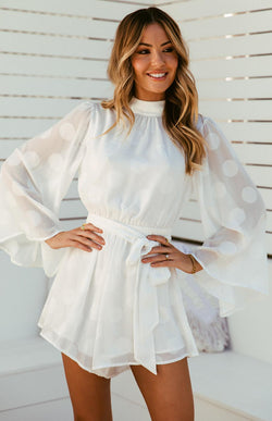 ALMA PLAYSUIT - WHITE