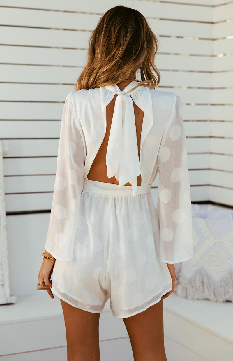 ALMA PLAYSUIT - WHITE