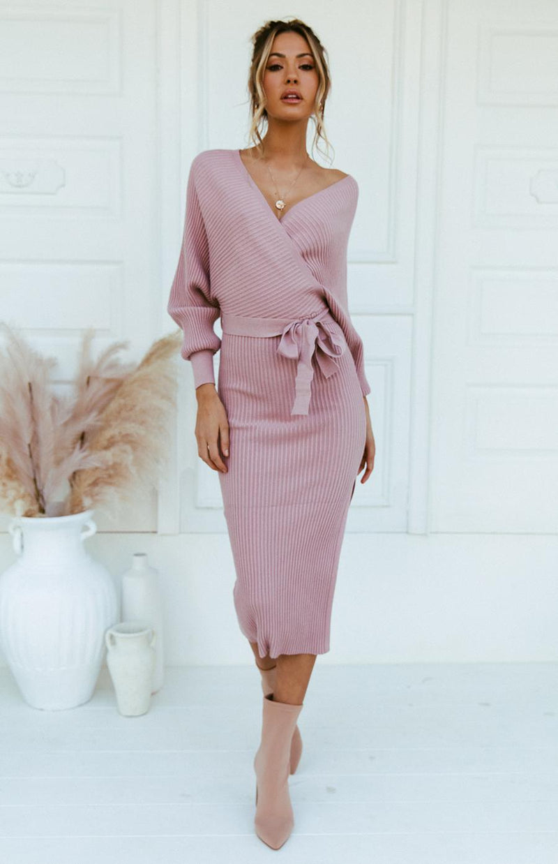 PAMPA MIDI DRESS - BLUSH
