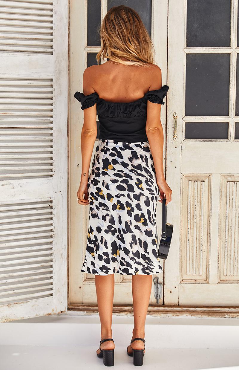 CARDINAL SKIRT - WHITE LEOPARD