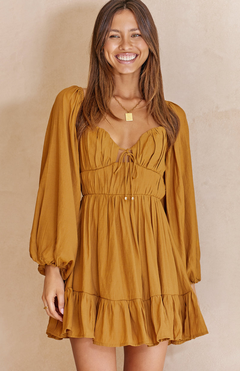 KARSON DRESS - TAN