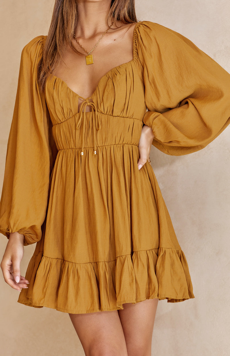KARSON DRESS - TAN