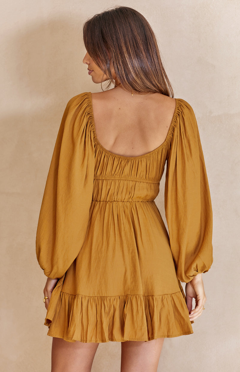 KARSON DRESS - TAN
