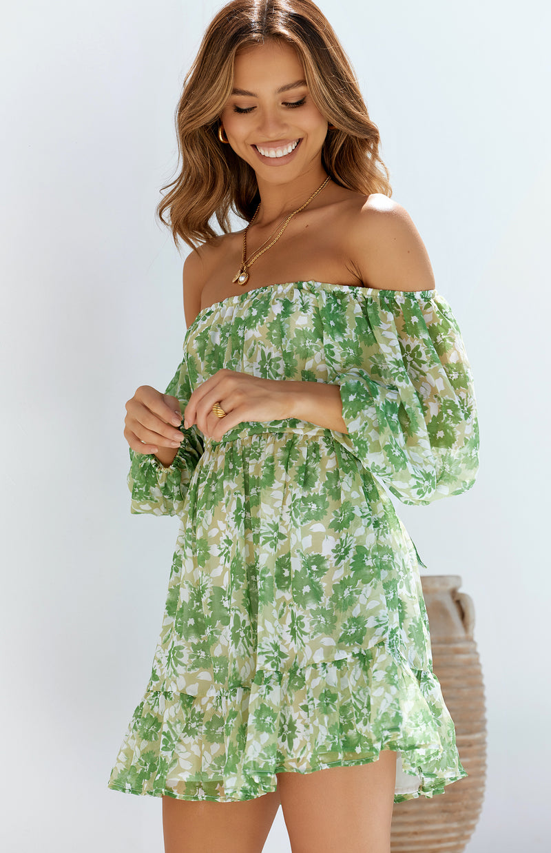 MAMACITA DRESS - GREEN PRINT