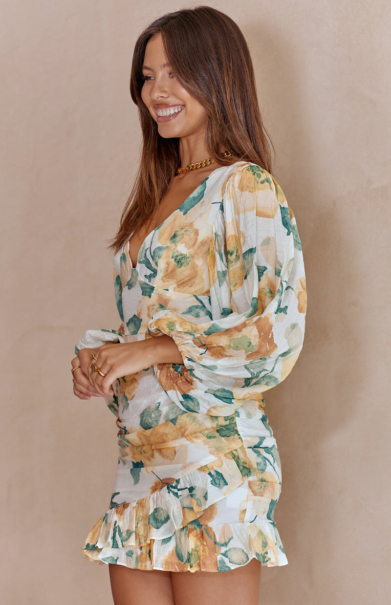 LUSHKA DRESS - GREEN PRINT