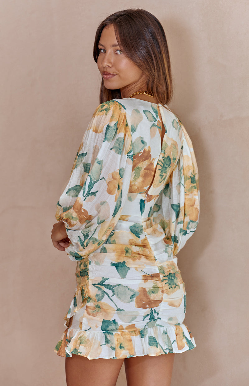 LUSHKA DRESS - GREEN PRINT