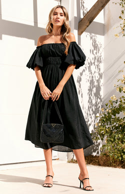 CAMPER DRESS - BLACK