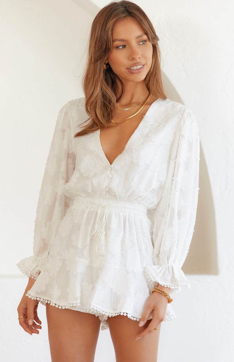 HARLOW PLAYSUIT - WHITE