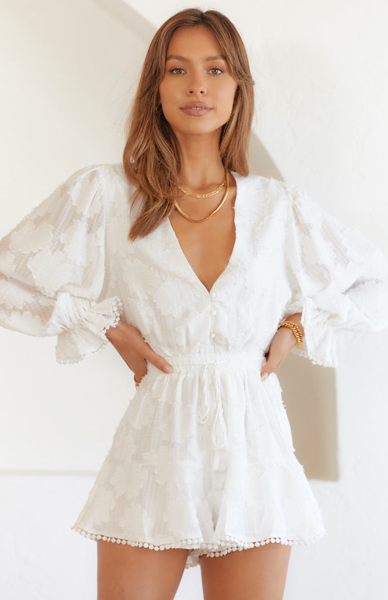 HARLOW PLAYSUIT - WHITE