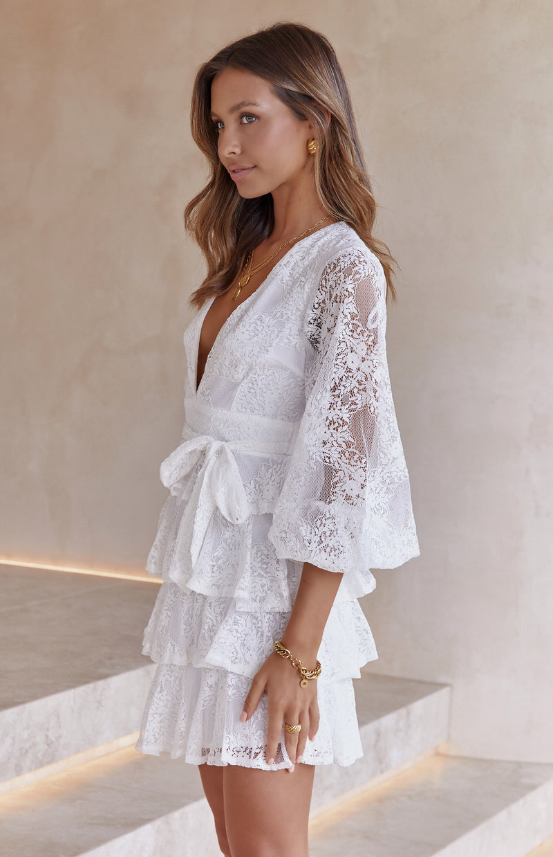 KRISTA LACE DRESS - WHITE