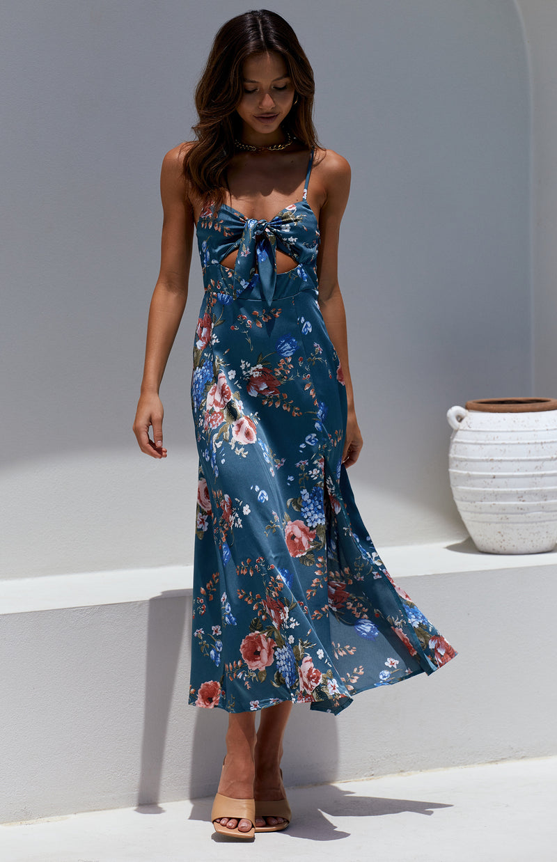 CRANE DRESS - TEAL PRINT