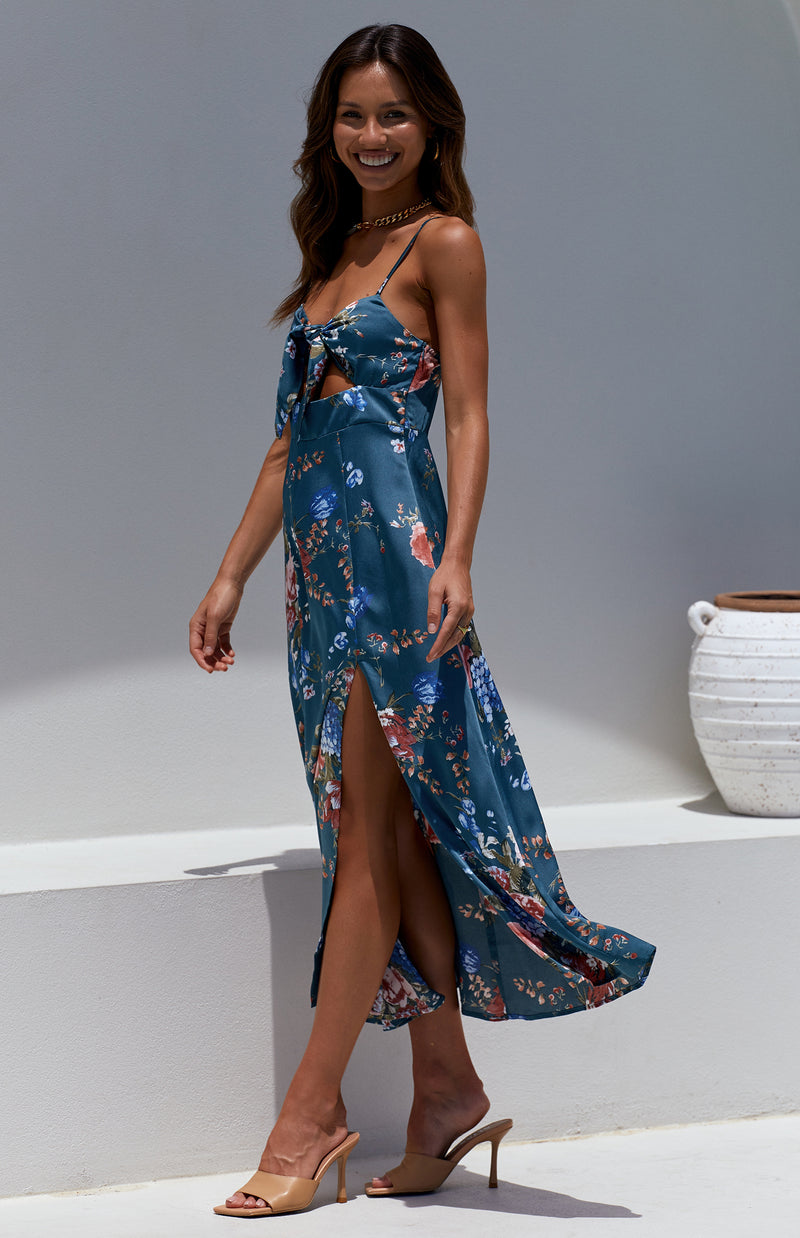CRANE DRESS - TEAL PRINT