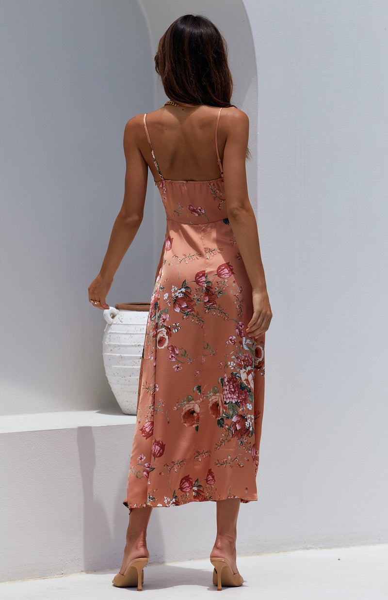 CRANE DRESS - PEACH PRINT