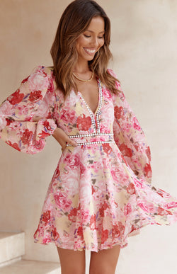 YOTTO DRESS - PINK PRINT
