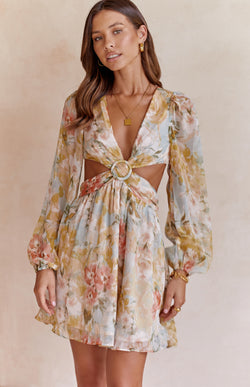 ABBIE DRESS - YELLOW PRINT