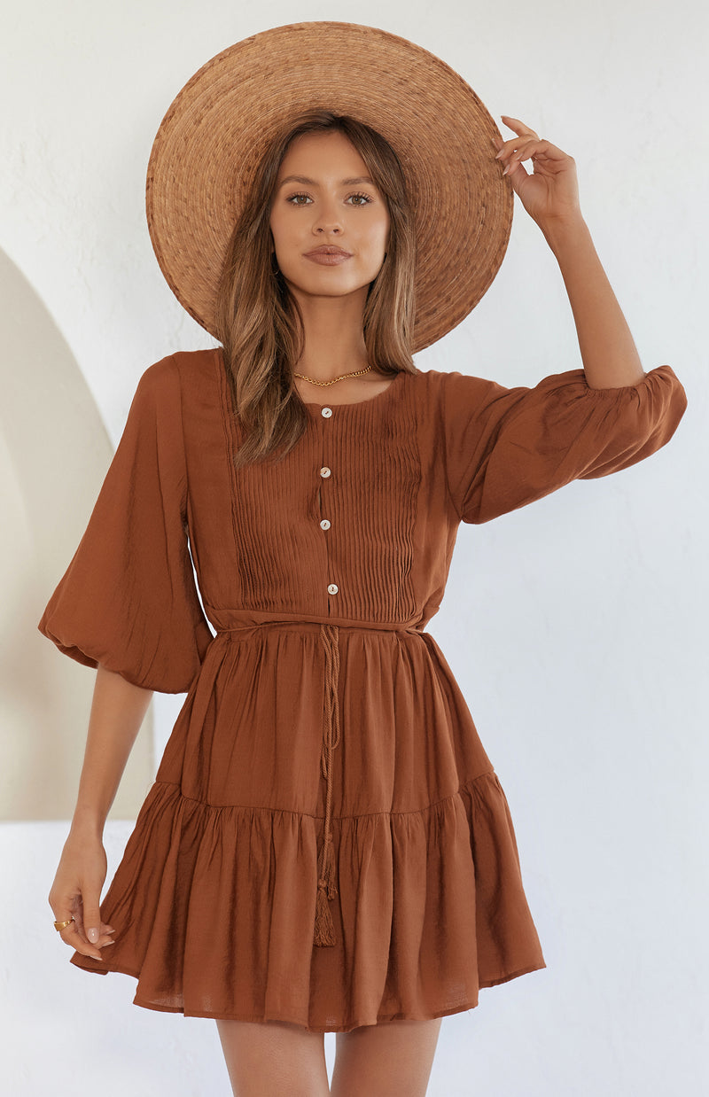 CARGO DRESS - RUST