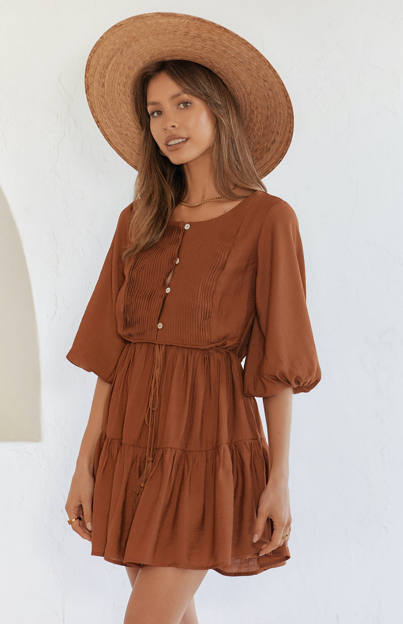 CARGO DRESS - RUST