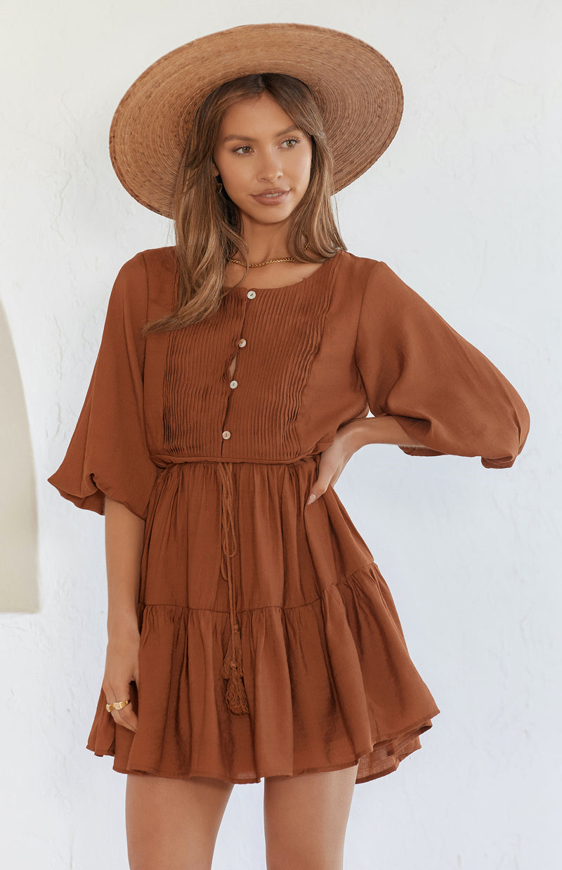 CARGO DRESS - RUST