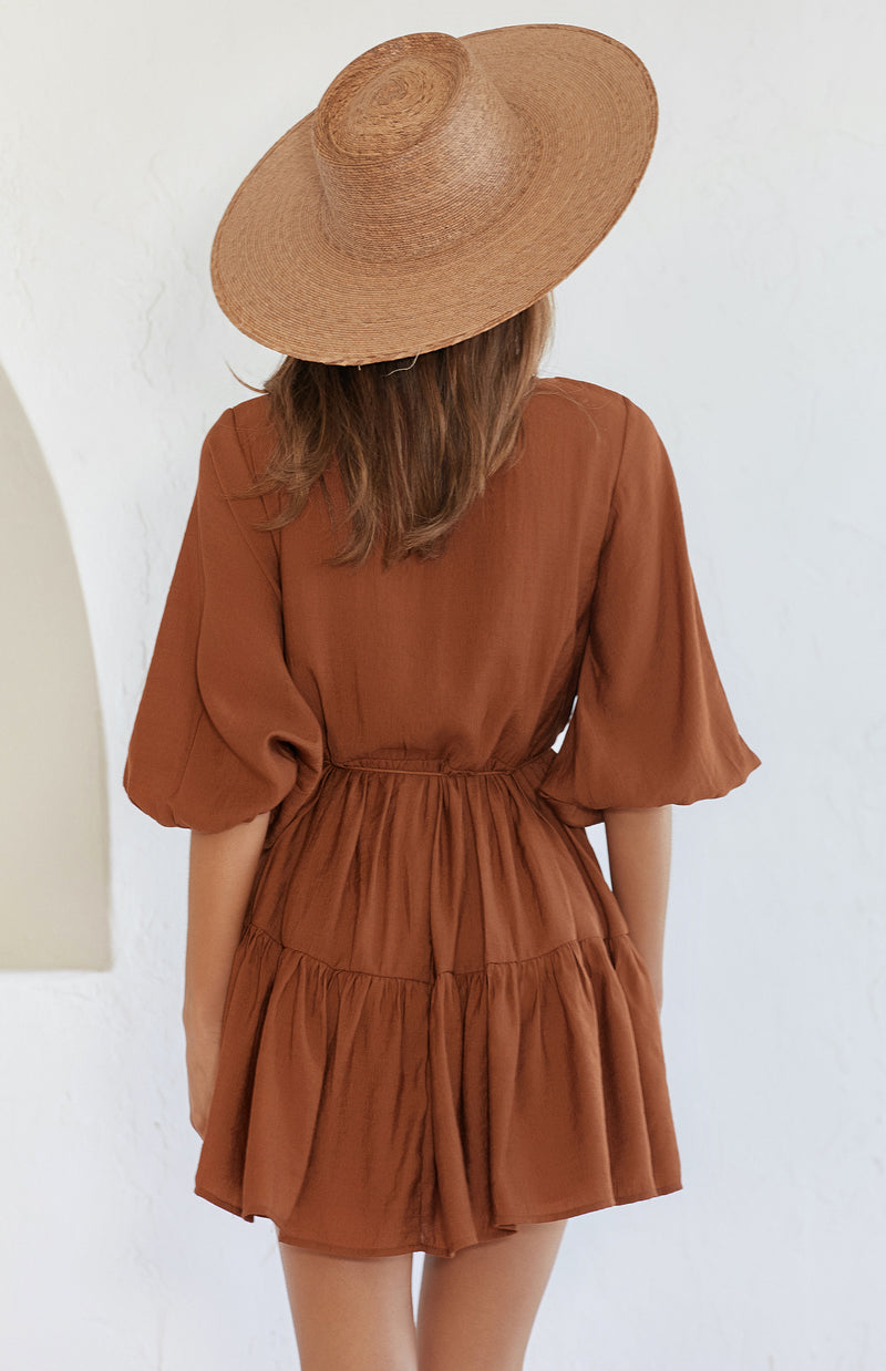 CARGO DRESS - RUST