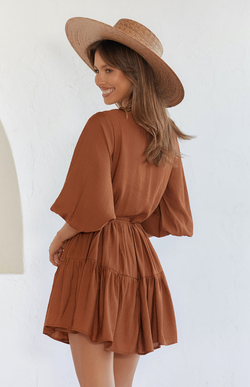 CARGO DRESS - RUST