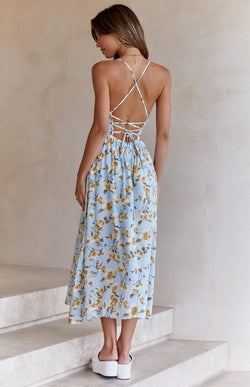 GLASSHOUSE DRESS - BLUE PRINT