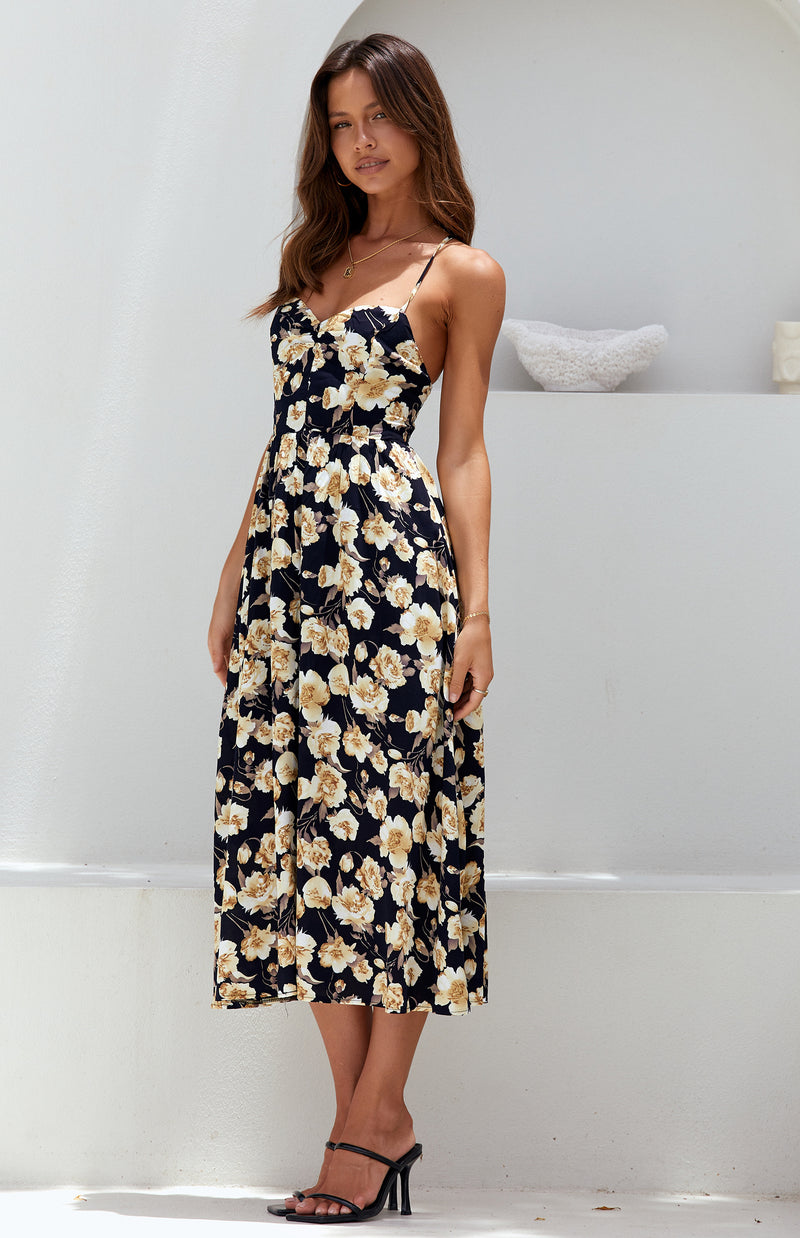 GLASSHOUSE DRESS - BLACK PRINT