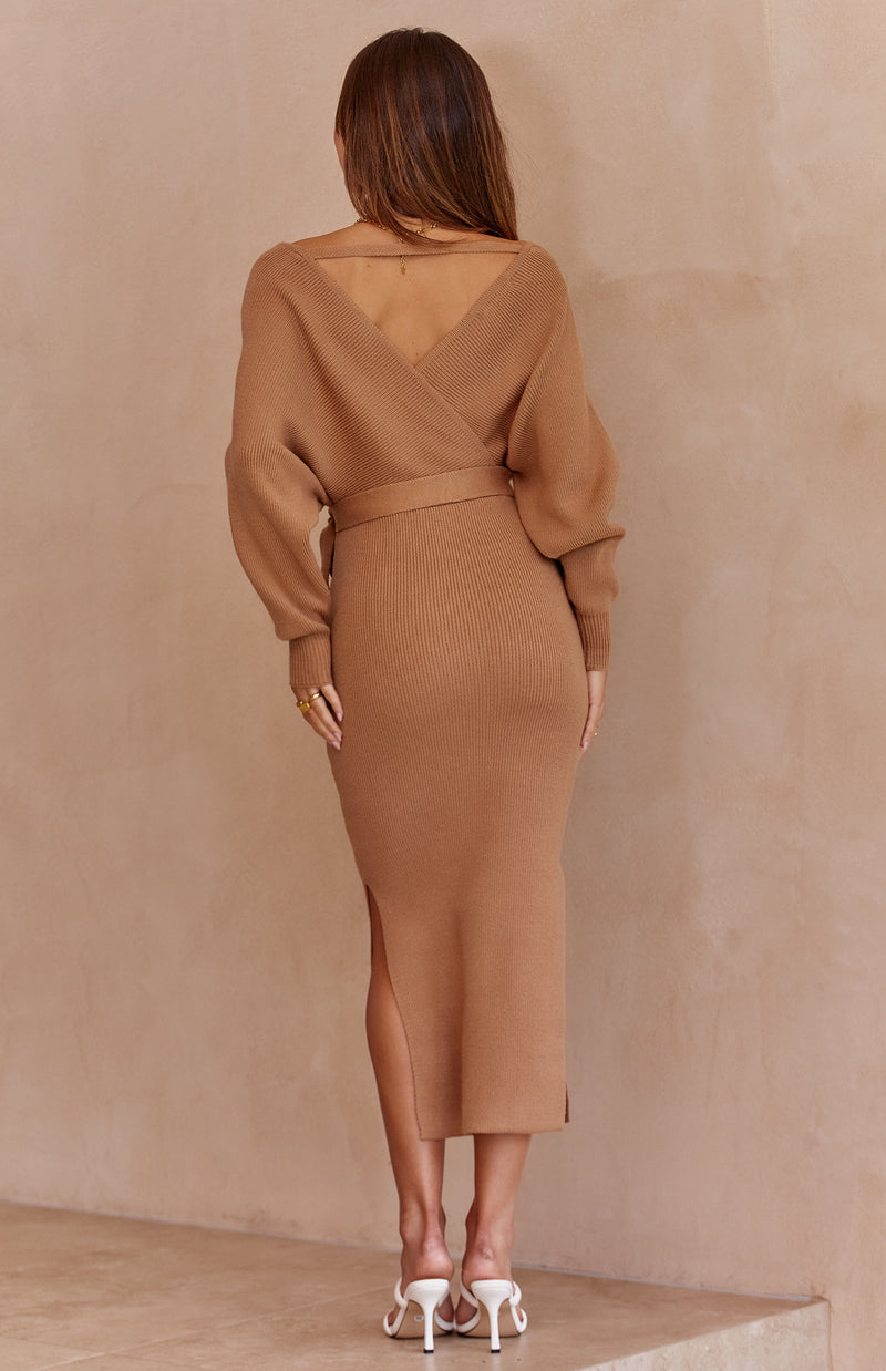 PASHA MIDI DRESS - CAMEL