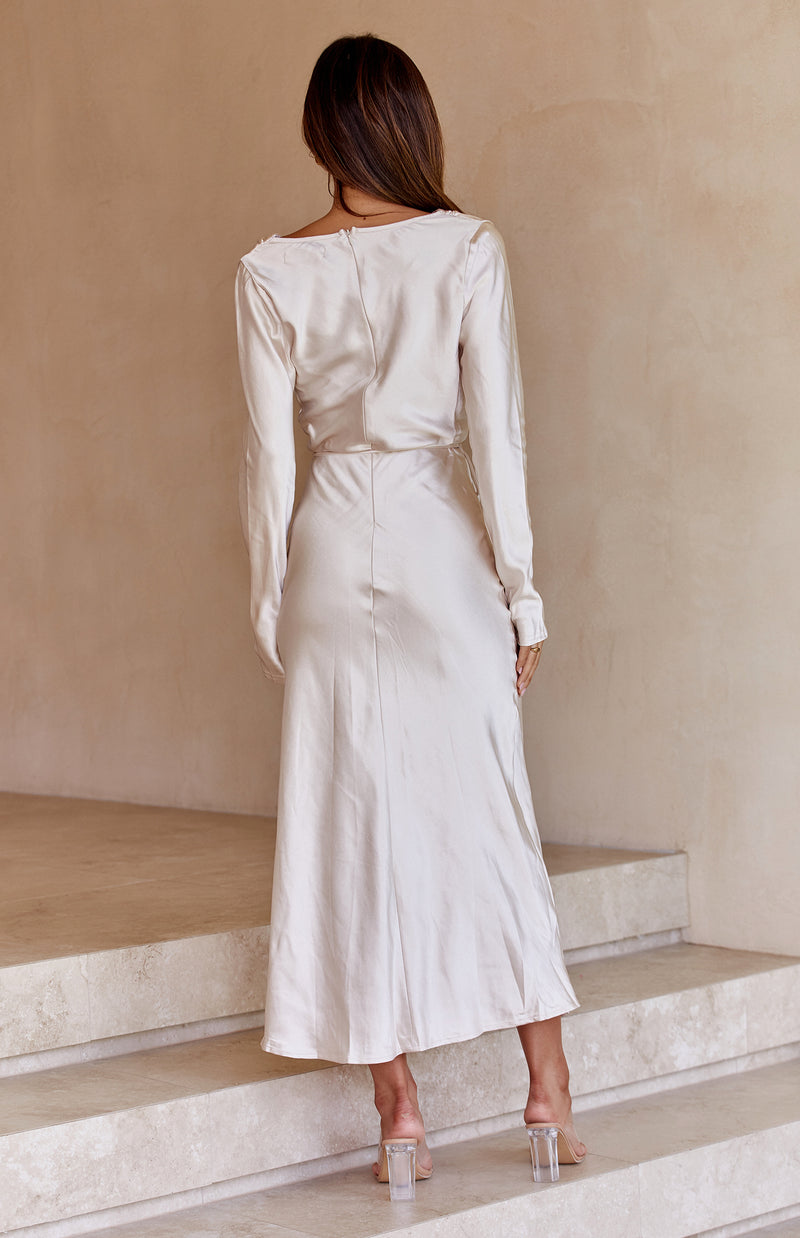 JASMIN MIDI DRESS - CHAMPAGNE