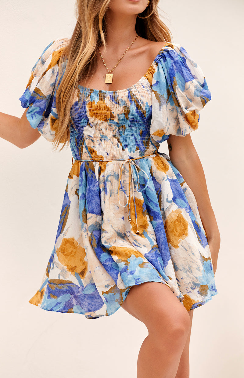 AYSE DRESS - BLUE PRINT