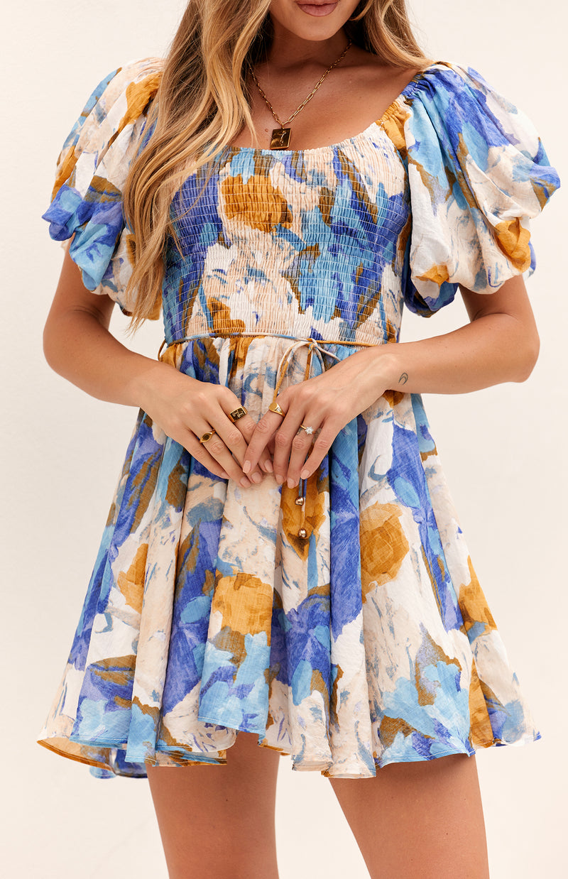 AYSE DRESS - BLUE PRINT