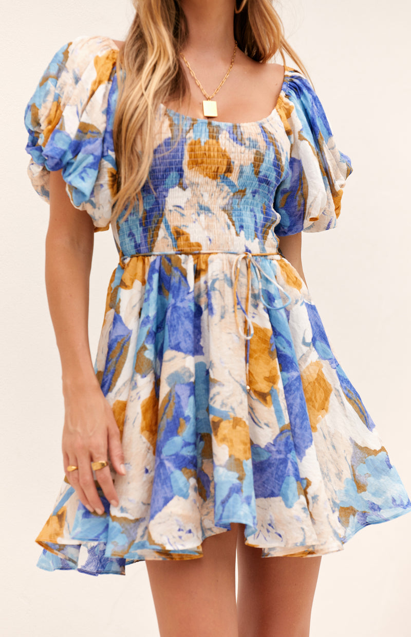 AYSE DRESS - BLUE PRINT