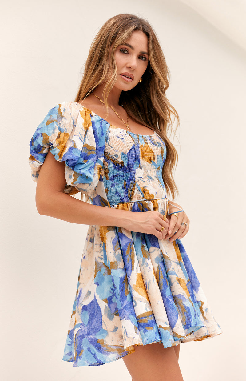 AYSE DRESS - BLUE PRINT