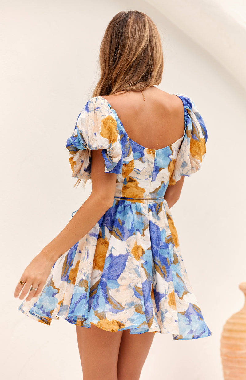 AYSE DRESS - BLUE PRINT