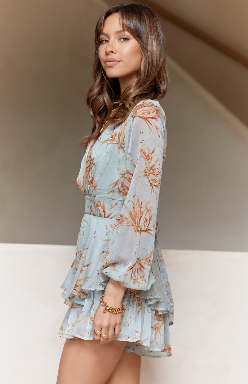 FREYA PLAYSUIT - PISTACHIO PRINT