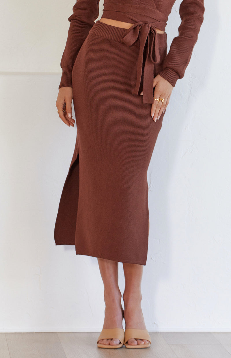 MUSIER SKIRT - CHOCOLATE
