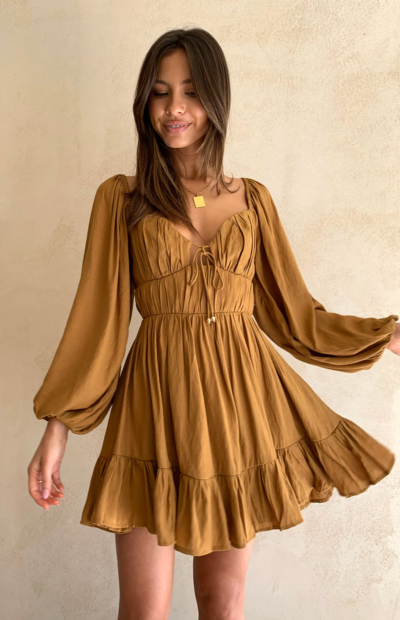 KARSON DRESS - TAN