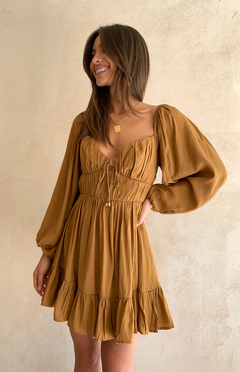 KARSON DRESS - TAN