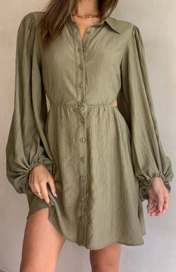 LUCIA DRESS - OLIVE
