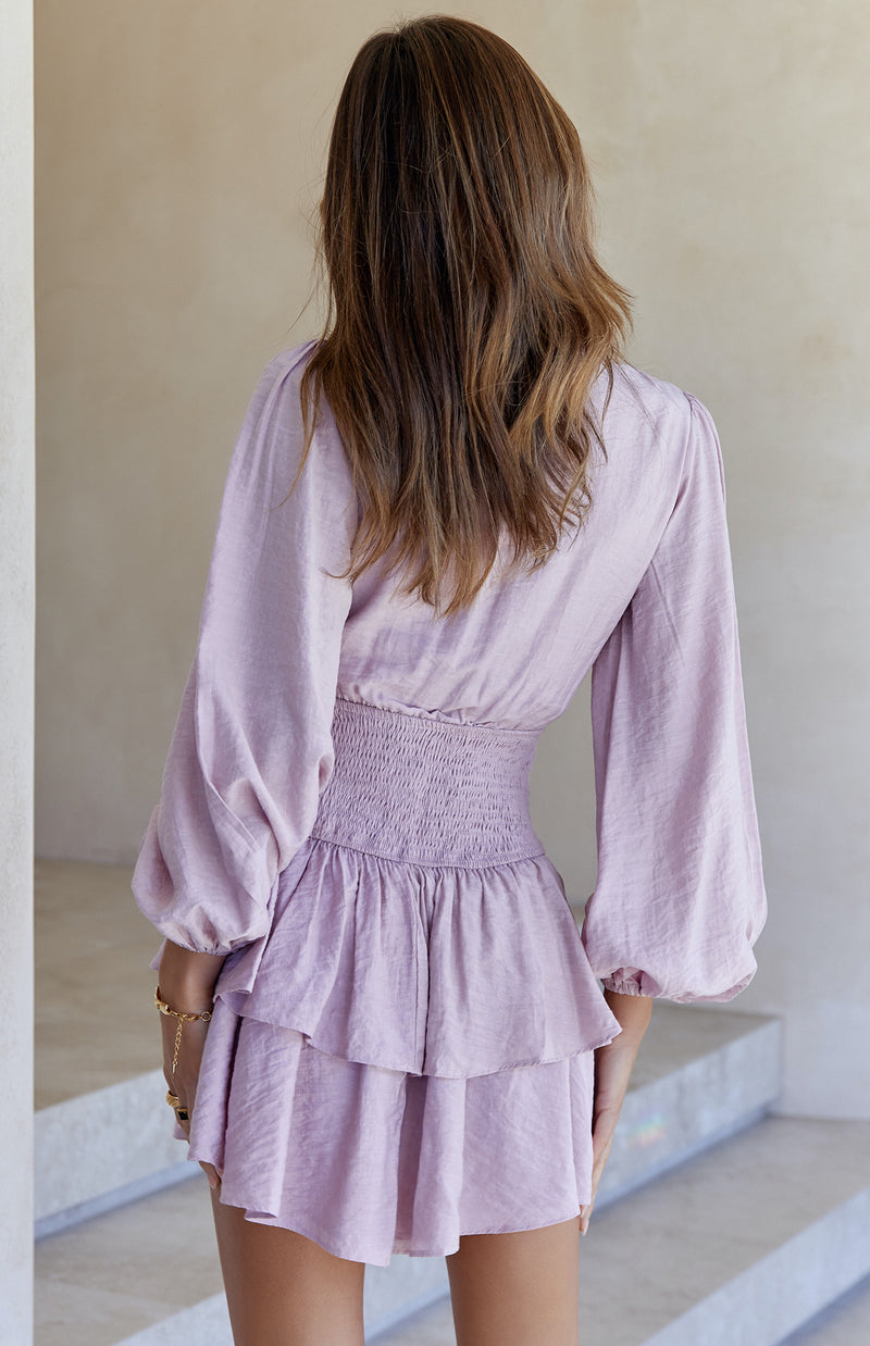 WATTLE DRESS - MAUVE