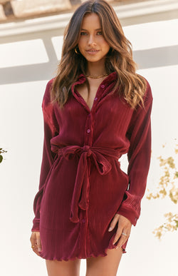 ROWAN DRESS - WINE