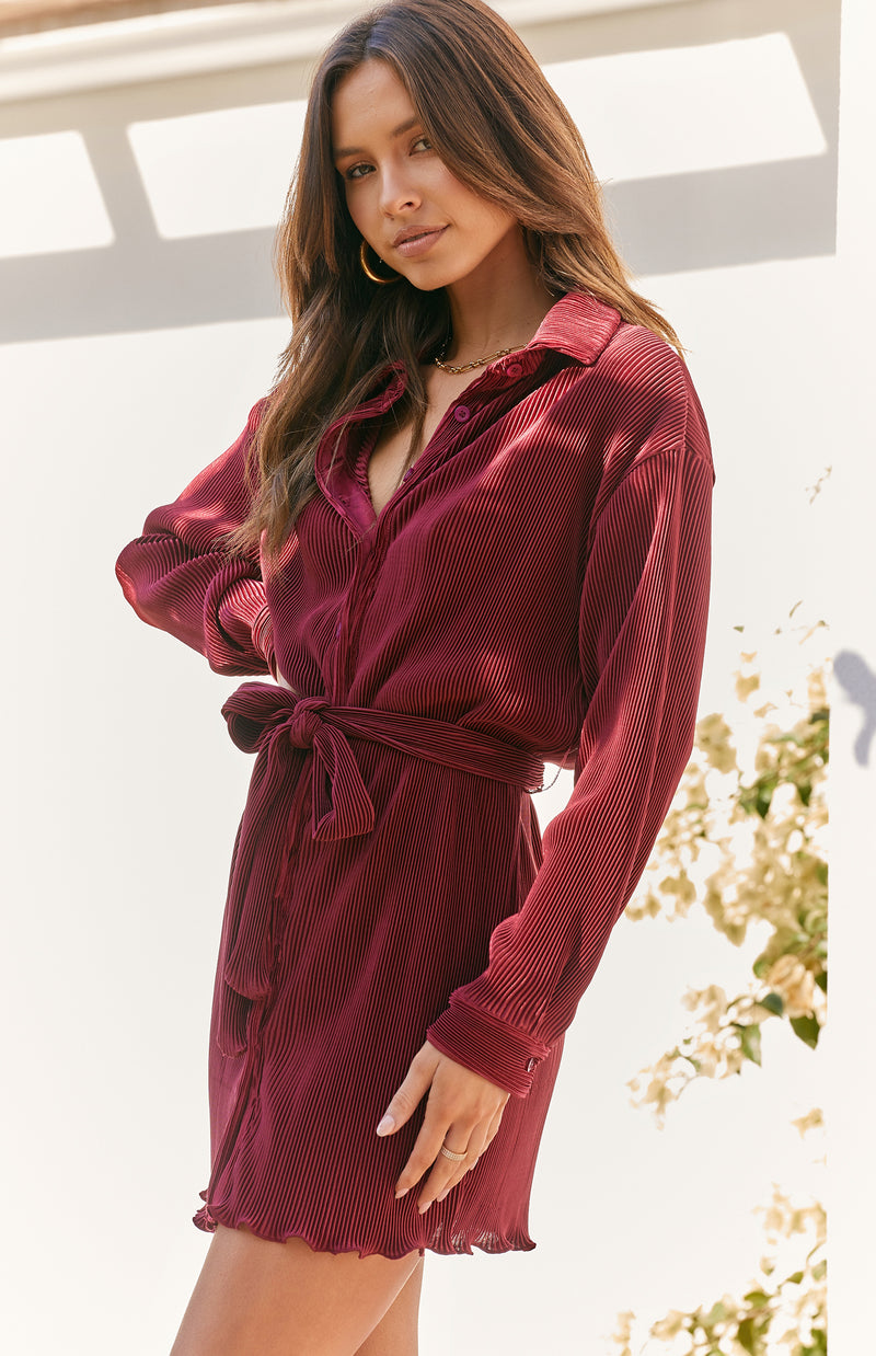 ROWAN DRESS - WINE