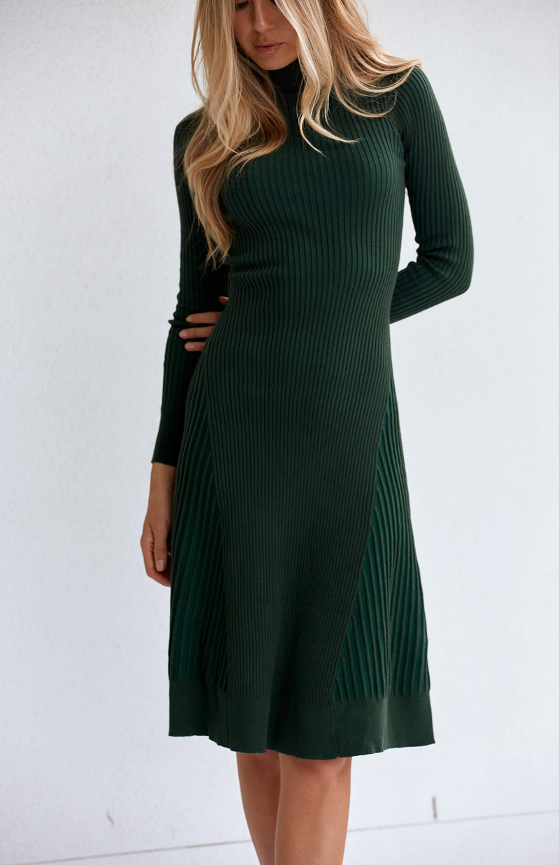 VERA KNIT DRESS - EMERALD