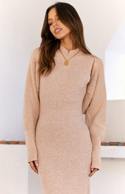 KAMMY KNIT BOLERO - BEIGE